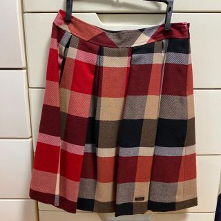 バーバリーブルーレーベル(BURBERRY BLUE LABEL)のブルーレーベルクレストブリッジ　チェックスカート(ひざ丈スカート)