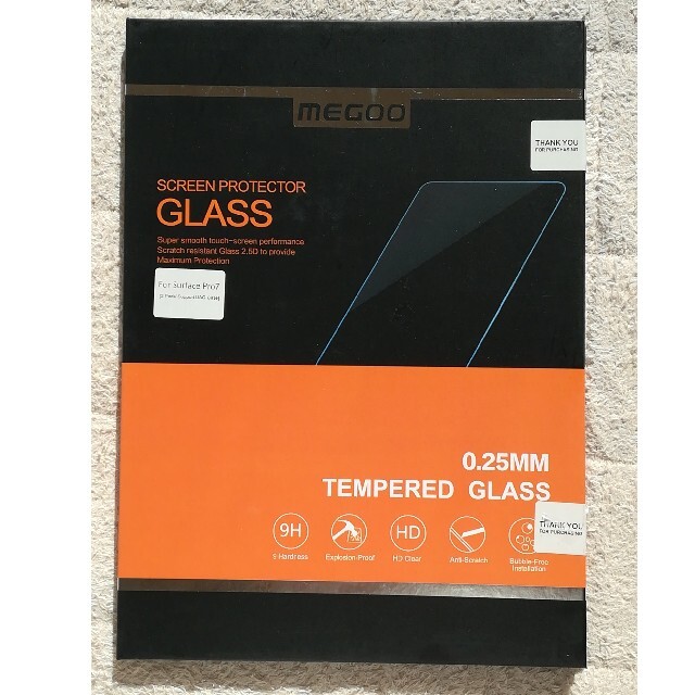 Surface Pro7 MEGOO ガラス スクリーンプロテクター スマホ/家電/カメラのスマホアクセサリー(保護フィルム)の商品写真
