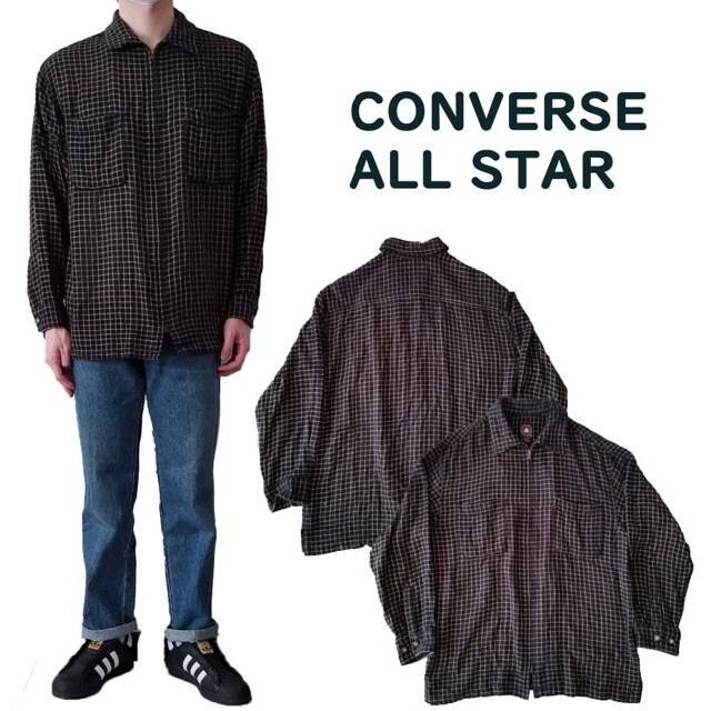 CONVERSE(コンバース)のCONVERSE ALL STAR L/S Check Zip Shirts メンズのトップス(シャツ)の商品写真