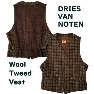 ドリスヴァンノッテン(DRIES VAN NOTEN)のDRIES VAN NOTEN wool tweed check vest(ベスト)