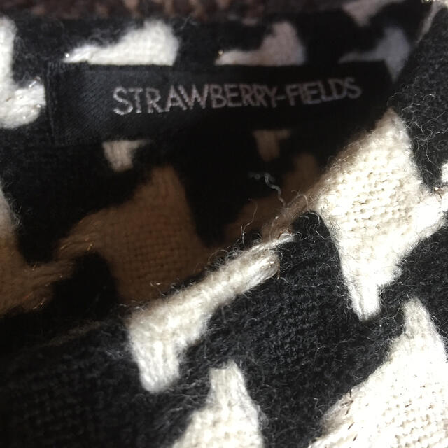STRAWBERRY-FIELDS(ストロベリーフィールズ)のストロベリーフィールズ  千鳥格子ワンピ美品 レディースのワンピース(ひざ丈ワンピース)の商品写真