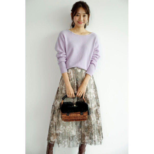 新品 JUSGLITTY ジャスグリッティー チュールフラワープリントスカート 新品 JUSGLITTY ジャスグリッティー チュールフラワープリントスカート
