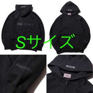 FEAR OF GOD ESSENTIALS ジップパーカー 黒 Sサイズ