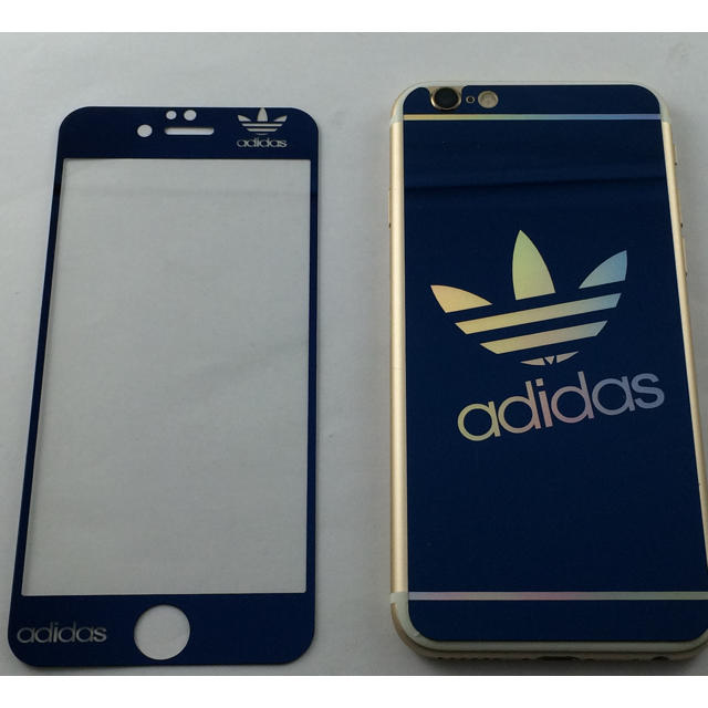 adidas(アディダス)の海外限定アディダス画面側のみ黒 スマホ/家電/カメラのスマホアクセサリー(保護フィルム)の商品写真