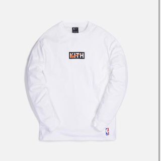 ナイキ(NIKE)のKITH NIKE ロングスリーブTシャツ白 S ロゴ 長袖Tシャツ　即日発送(Tシャツ/カットソー(七分/長袖))