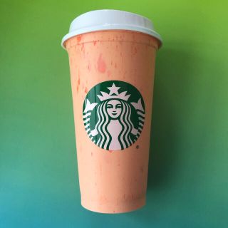 スターバックスコーヒー(Starbucks Coffee)の海外スターバックス★完売★リユーザブルカップ★シャーベットオレンジ(グラス/カップ)