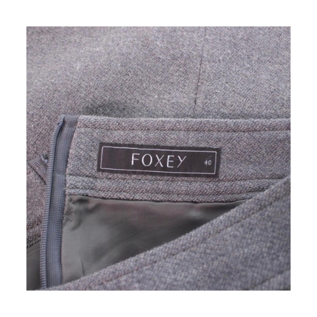 FOXEY(フォクシー)のFOXEY フォクシー ひざ丈スカート 40(M位) グレー 【古着】【中古】 レディースのスカート(ひざ丈スカート)の商品写真