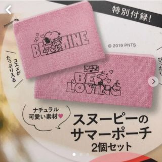 スヌーピー(SNOOPY)のsteady付録  スヌーピーポーチ(キャラクターグッズ)