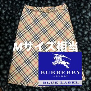 バーバリーブルーレーベル(BURBERRY BLUE LABEL)のBurberry バーバリー スカート ひざ丈 ノバチェック M 38 三陽商会(ひざ丈スカート)