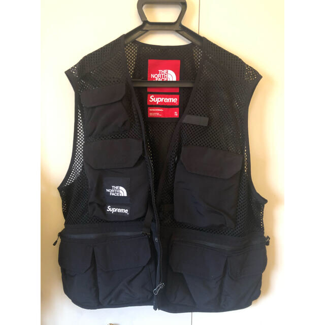 美品　 supreme northface cargo vest XL ブラック