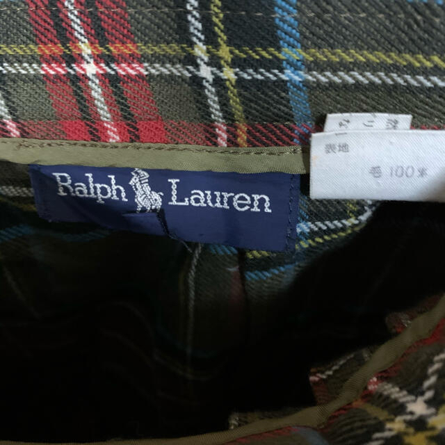 Ralph Lauren(ラルフローレン)のラルフローレン　タータンチェックスカート　チェックスカート　巻きスカート　古着 レディースのスカート(ひざ丈スカート)の商品写真