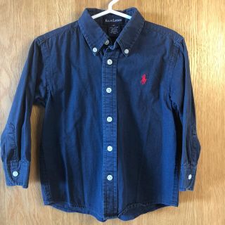 ラルフローレン(Ralph Lauren)のラルフローレン　ボタンダウンシャツ3T【100】ダークネイビー(ブラウス)