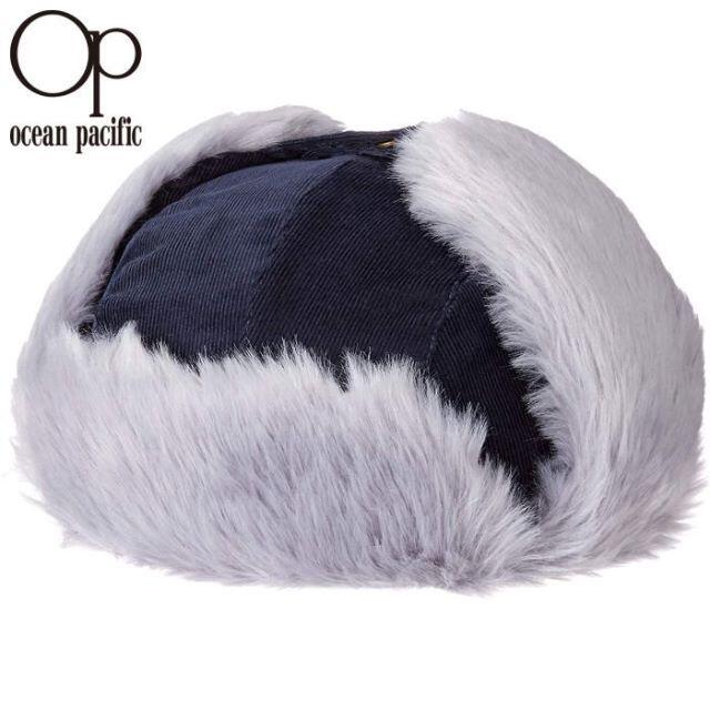 OCEAN PACIFIC(オーシャンパシフィック)の定価５３９０円　OCEAN PACIFIC　コーデュロイ　パイロットキャップ　紺 メンズの帽子(キャップ)の商品写真