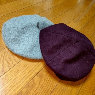 ジーユー(GU)の【美品】GU　FOREVER 21　ベレー帽2個セット(ハンチング/ベレー帽)