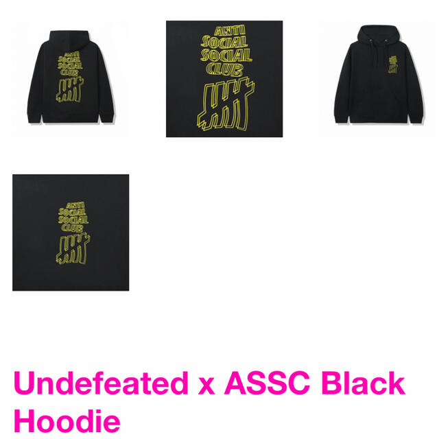 Undefeated × ASSC Black Hoodie 1