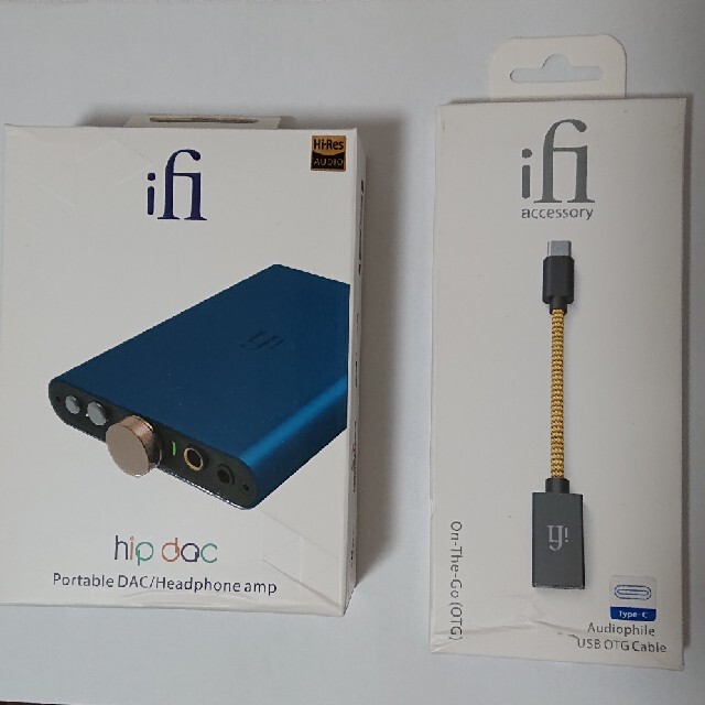 iFi Audio hip-dac + OTG Type-C スマホ/家電/カメラのオーディオ機器(アンプ)の商品写真