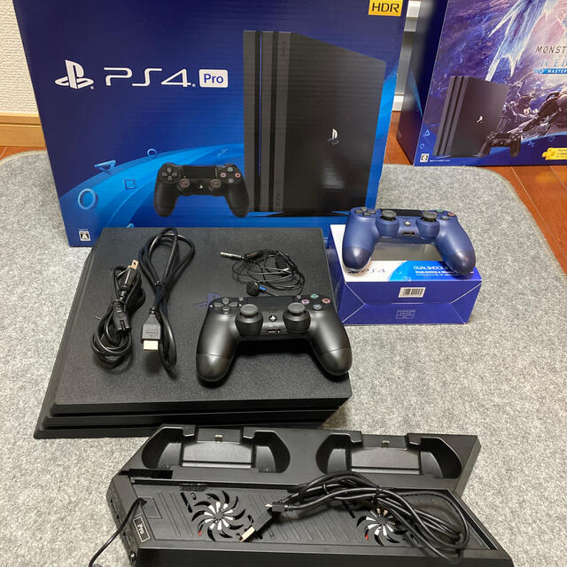 ps4未使用に近い！冷却器付き プレステ4pro 1tb