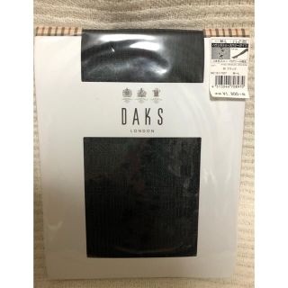 ダックス(DAKS)のDAKS タイツ　オシャレ　黒色　柄　M L 冬　スカート　ダックス　レディース(タイツ/ストッキング)