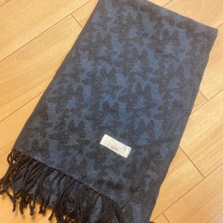 クロエ(Chloe)の送料込★ Chloe ストール クロエ FOULARDS マフラー　ブラック　蝶(マフラー/ショール)