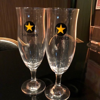 サッポロ(サッポロ)のサッポロ生ビール足付きビアグラス２個(グラス/カップ)