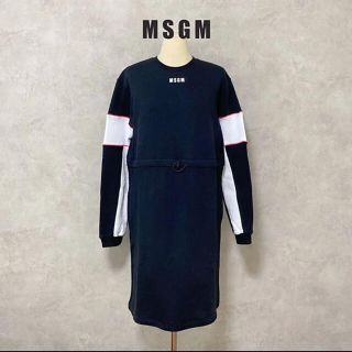 エムエスジイエム(MSGM)のMSGM エムエスジーエム スウェット トレーナー ワンピース 裏起毛(ひざ丈ワンピース)