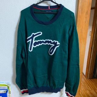 トミーヒルフィガー(TOMMY HILFIGER)のトミーヒルフィガー  ニット　セーター　緑(ニット/セーター)