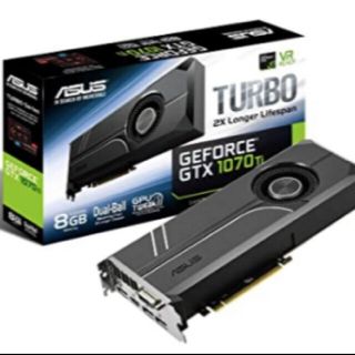 エイスース(ASUS)のASUS TURBO GeFore GTX1070ti 8GB(PCパーツ)