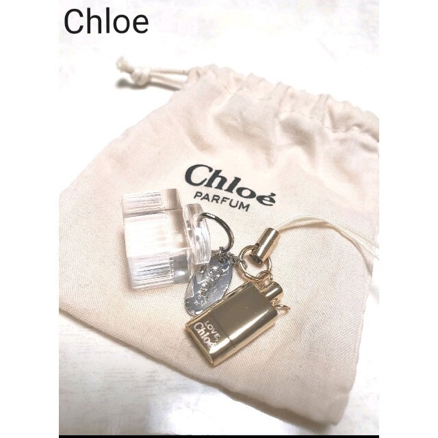 Chloe(クロエ)のクロエ　Chloe　香水モチーフ　ストラップ　チャーム　キーホルダー レディースのファッション小物(キーホルダー)の商品写真