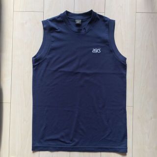 アシックス(asics)のasics アシックスノースリーブシャツ ネイビー色(トレーニング用品)