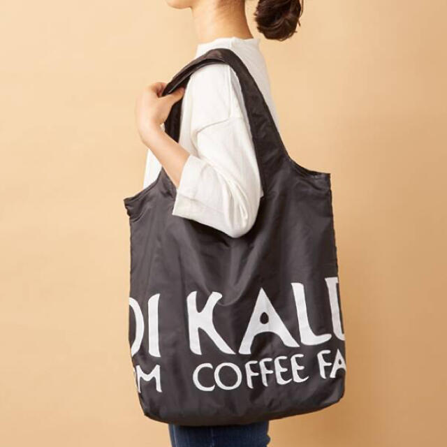 KALDI(カルディ)のKALDI ロゴ入りエコバッグ ブラック レディースのバッグ(エコバッグ)の商品写真