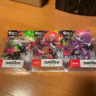 ニンテンドースイッチ(Nintendo Switch)のamiiboボーイ(ネオングリーン)ガール(ネオンピンク)イカ(ネオンパープル)(ゲームキャラクター)