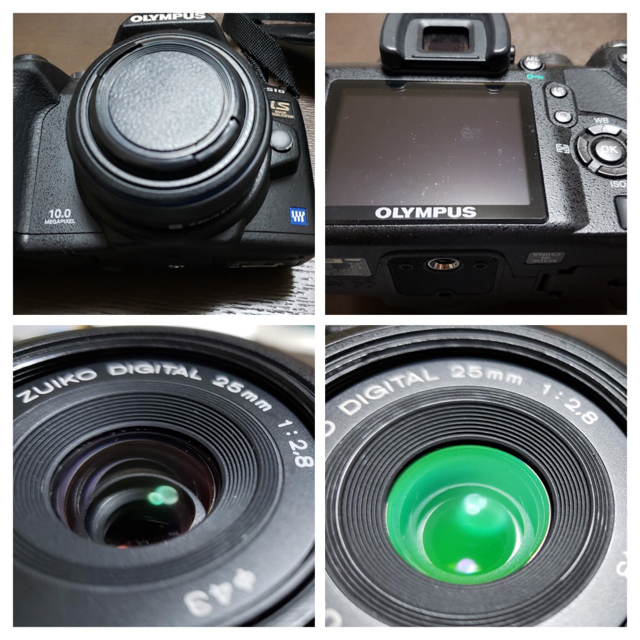 OLYMPUS(オリンパス)の『専用』OLYMPUS E−510 +Zuiko 25mm f2.8 パンケーキ スマホ/家電/カメラのカメラ(デジタル一眼)の商品写真