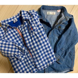 プチバトー(PETIT BATEAU)のkeiさん専用⭐︎プチバトー・ZARA シャツセット(1歳半〜2歳)(シャツ/カットソー)