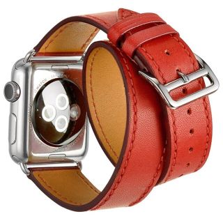 アップルウォッチ(Apple Watch)のアップルウォッチ　二重巻き　レッド38mm(その他)