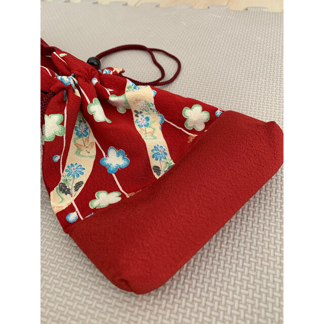 トートバッグ　赤　ポーチ　和柄　和装 レディースの水着/浴衣(和装小物)の商品写真