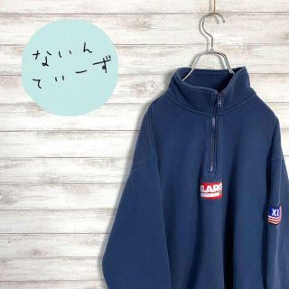 エクストララージ(XLARGE)の【希少】エクストララージ　センターロゴ　ハーフジップ　プルオーバー　スウェット(パーカー)