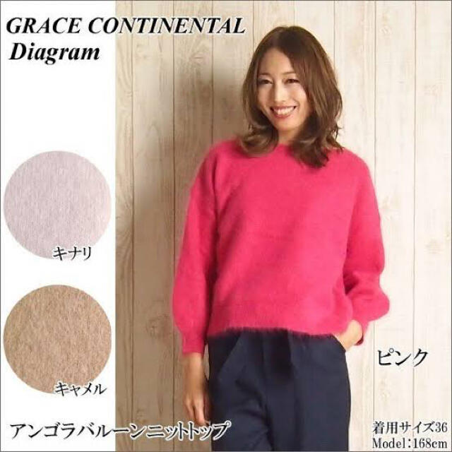 GRACE CONTINENTAL(グレースコンチネンタル)のグレースコンチネンタル　アンゴラバルーンニット レディースのトップス(ニット/セーター)の商品写真