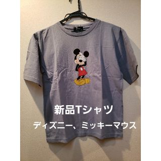 ディズニー(Disney)のディズニー　ミッキーマウス　Tシャツ　半袖　M　レディース　ブルー(Tシャツ(半袖/袖なし))