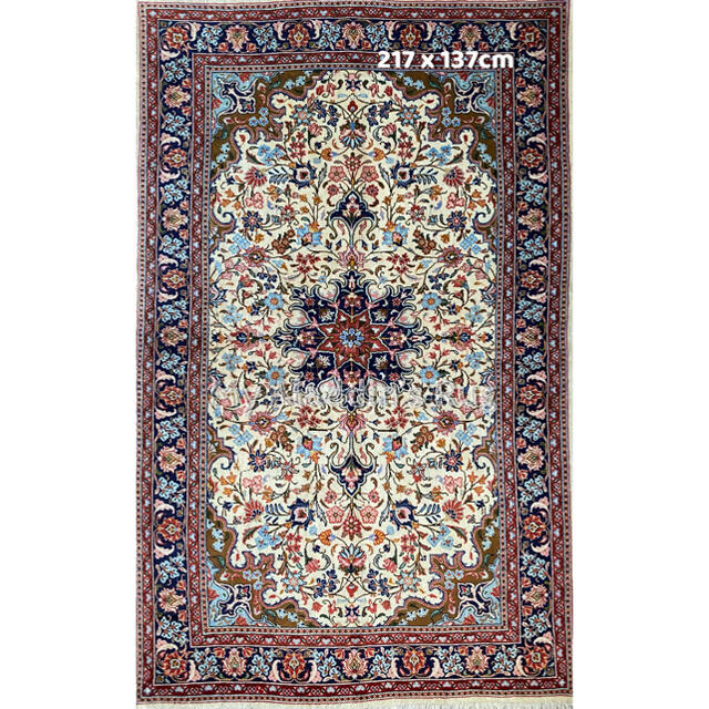 上品 マハール産 ペルシャ絨毯 217×137cm ラグ