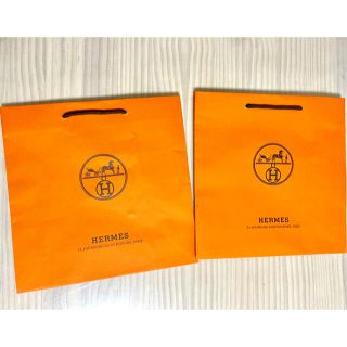 エルメス(Hermes)のエルメス HERMES 紙袋 中 正方形 2枚セット(ショップ袋)