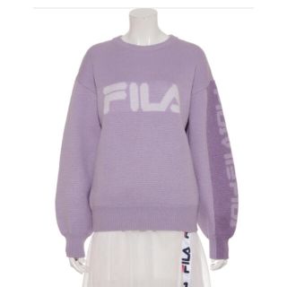 スナイデル(SNIDEL)のSNIDEL/ FILA ロゴニットプルオーバー(ニット/セーター)