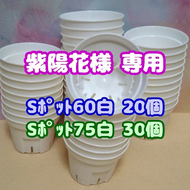 スリット鉢】Sポット丸型75白30個 他 プレステラ 多肉植物 プラ鉢