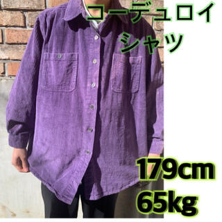 ポロラルフローレン(POLO RALPH LAUREN)の90s 古着　太畝・紫コーデュロイシャツ　パープル(シャツ)
