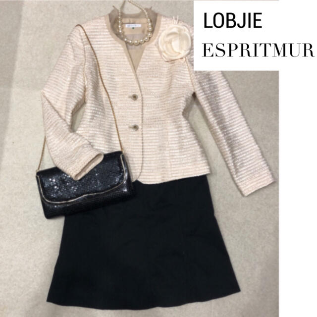 【L】LOBJIE ×ESPRITMUR  ツイードスーツ  卒業式　入学式