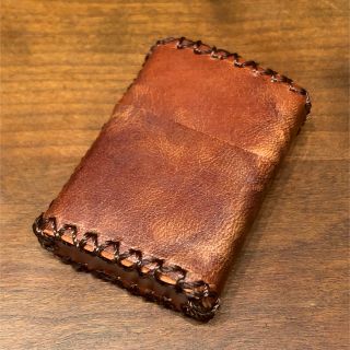 ジッポー(ZIPPO)の[本革] zippo用 レザーカバー ケース 革巻き アンティークレザー(タバコグッズ)