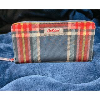 キャスキッドソン(Cath Kidston)のキャスキッドソン　長財布　チェック　ネイビー(財布)