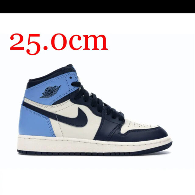 NIKE AIR JORDAN1 OG GS OBSIDIAN 25cm