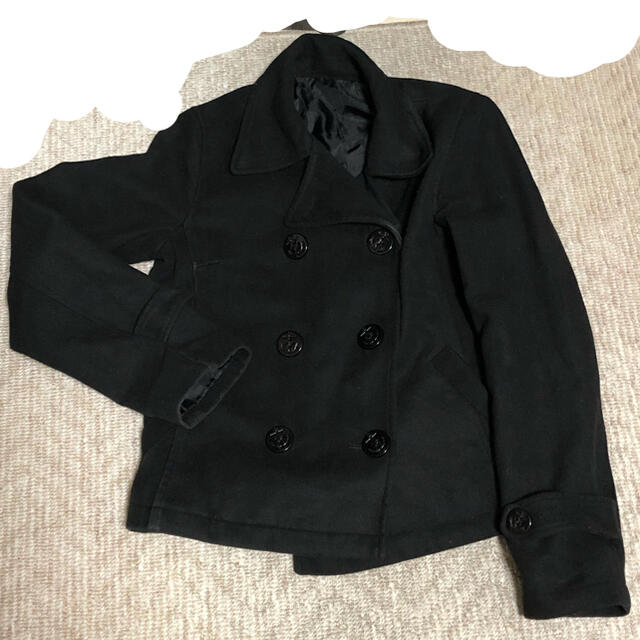 【中古】　Catedral Pコート ブラック　黒 レディースのジャケット/アウター(ピーコート)の商品写真