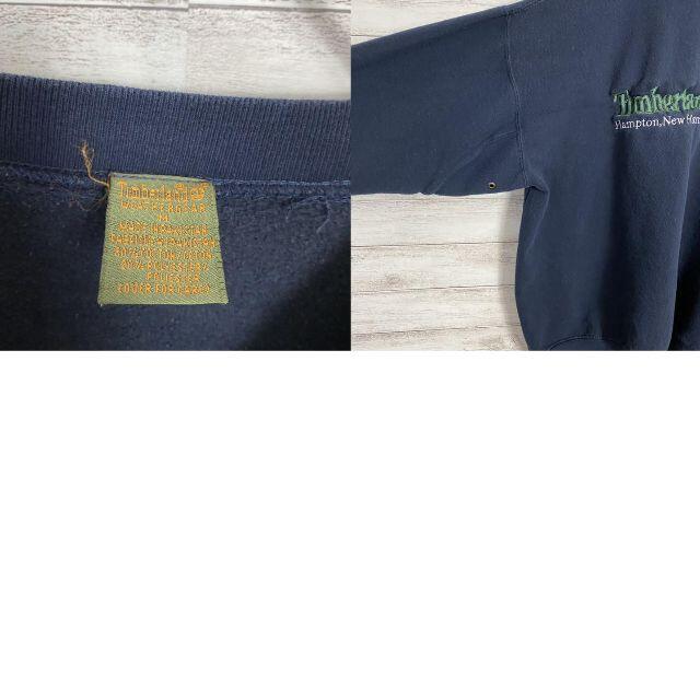 Timberland(ティンバーランド)の【希少】90s ティンバーランド　グリーン刺繍ロゴ　スウェット メンズのトップス(スウェット)の商品写真