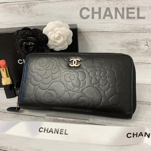 CHANEL(シャネル)のぷよぷよ様専用　CHANEL✨シャネル✨ラムスキン✨ラウンドファスナー✨長財布 レディースのファッション小物(財布)の商品写真